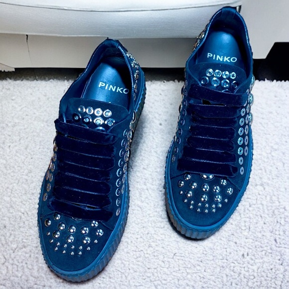 PINKO Studded Iseo Leather
Platform Sneaker Size 37 - Picture 3 of 15